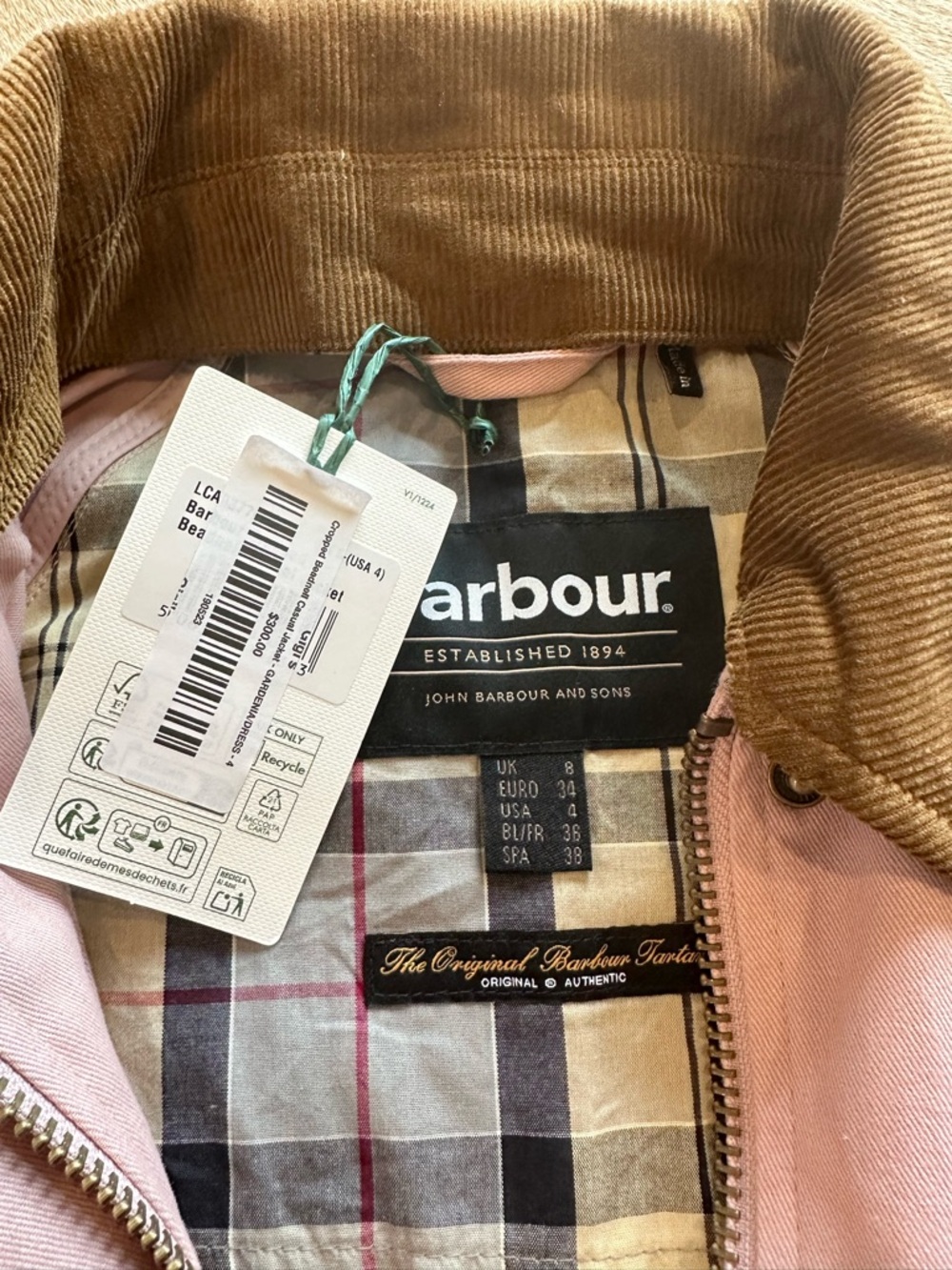 Barbour Cropped Beadnell Jacket - Picture 3 of 5